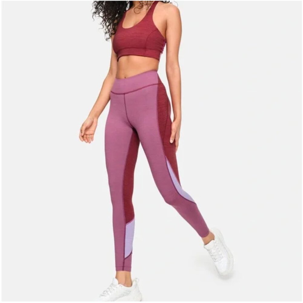 Outdoor Voices Colorblock 7/8 Zoom Leggings Small Compression Pockets